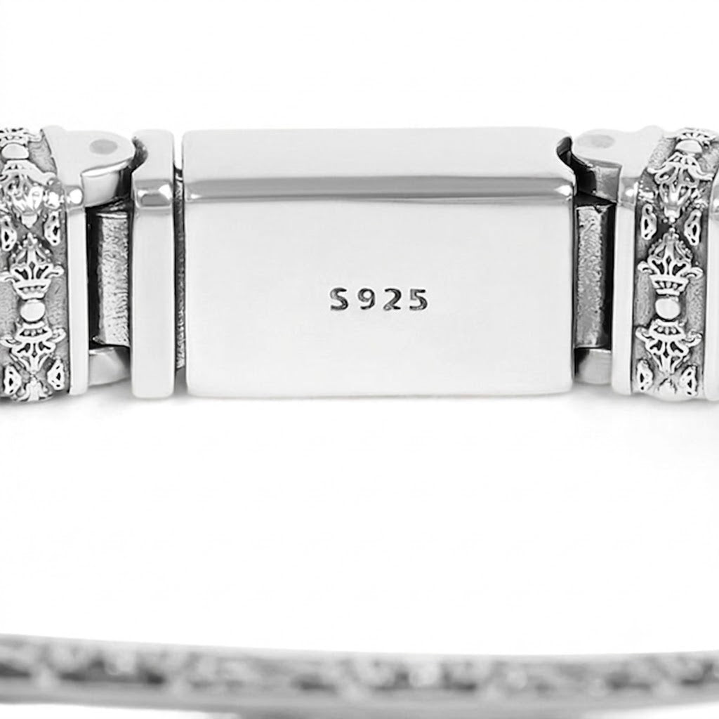 Poseidon - Silver Handmade Old Fashioned Bracelet