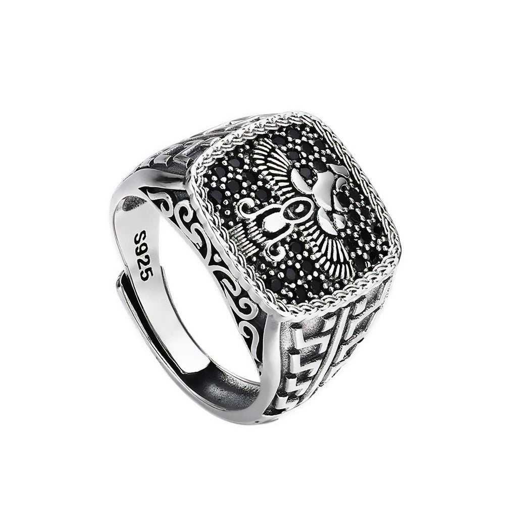 Horus  Faravahar 925 Silver Ring 5