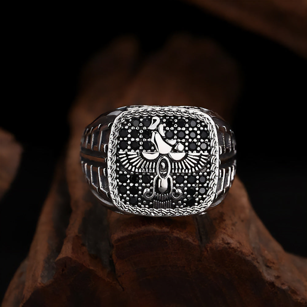 Horus  Faravahar 925 Silver Ring 2