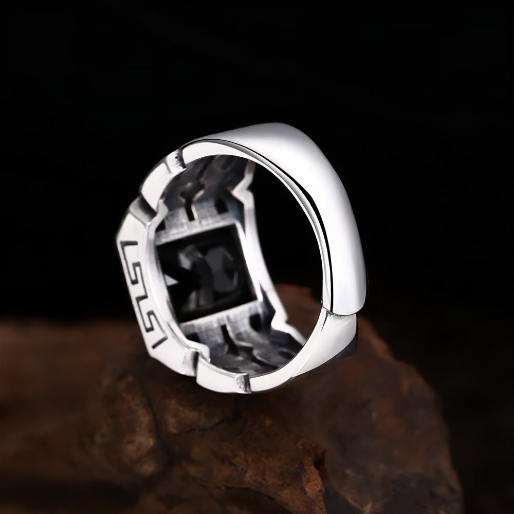 Ragnar  Handmade Square 925 Silver Ring 3