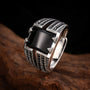 Troy  Black Stone 925 Silver Ring
