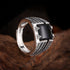 Troy  Black Stone 925 Silver Ring 2