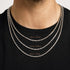 Alfo  Bamboo Silver Chain Necklace 6