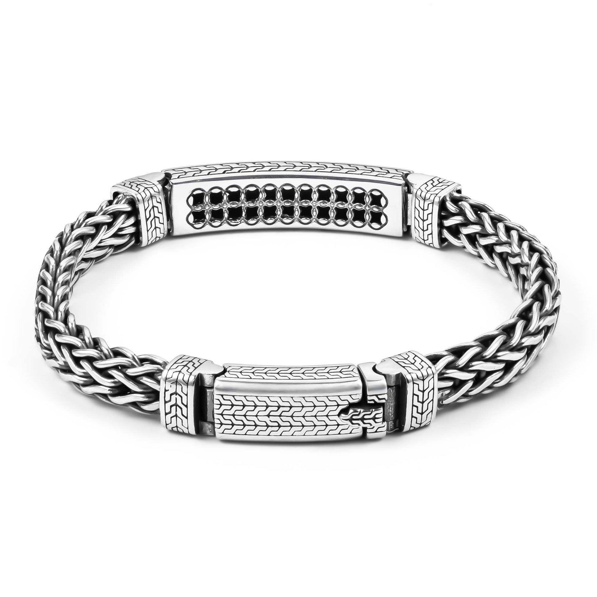 Arno  Handmade Silver Braided Bracelet 2