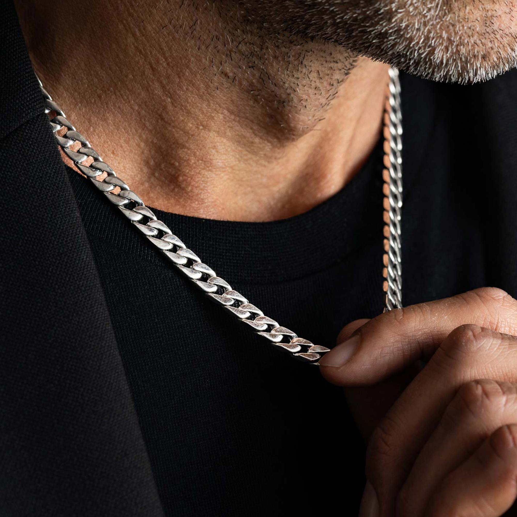 Cana  Classic Silver Chain Necklace