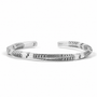 Turin - Silver Zodiac Patterned Bangle Bracelet