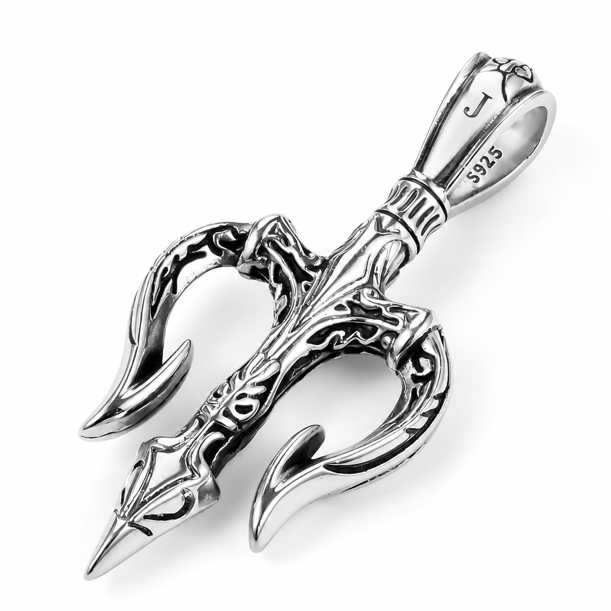 Poseidon - Trident Handmade Silver Pendant