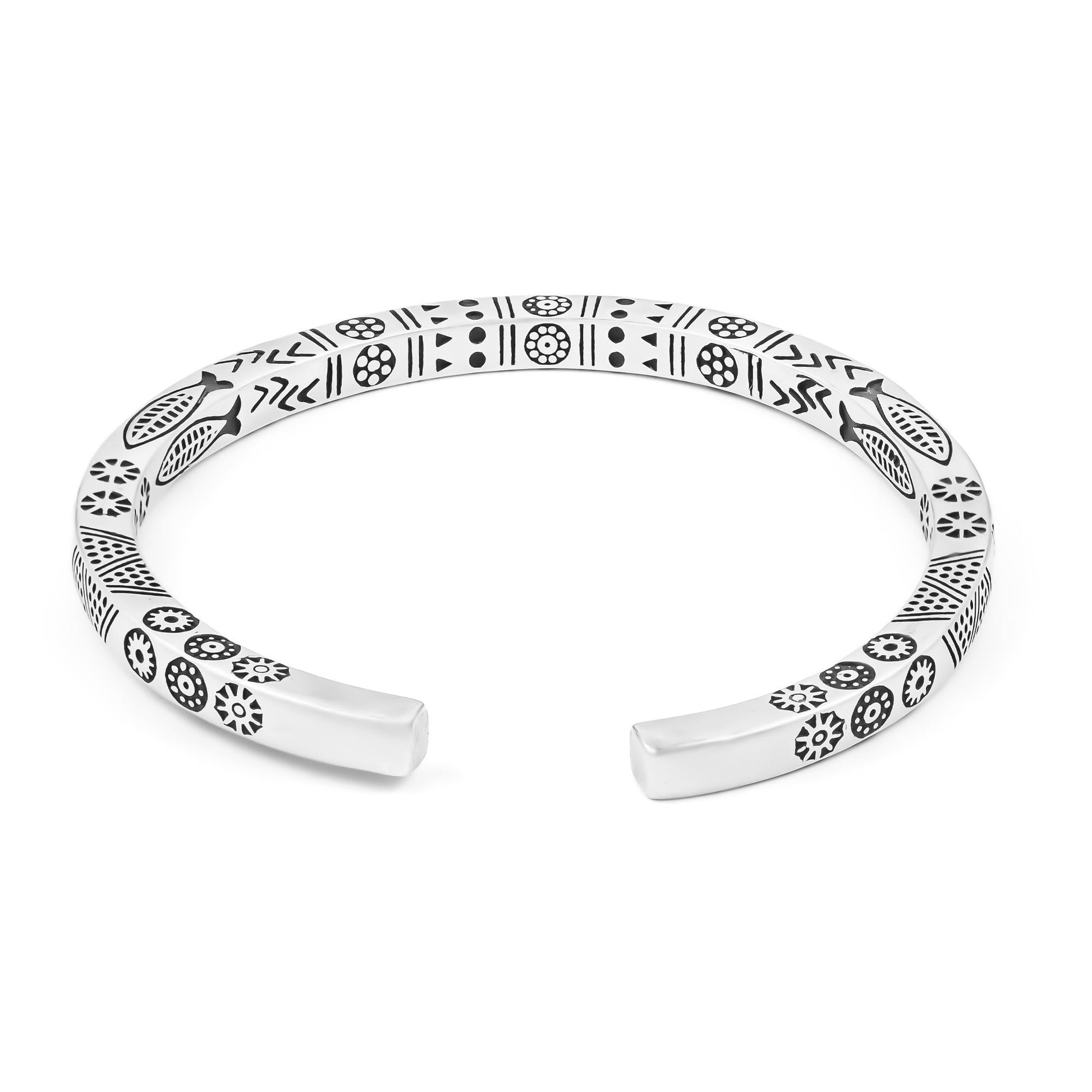 Como  Silver Bangle Bracelet 3