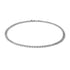 Fulda  Embroidery Patterned Silver Chain Necklace 4