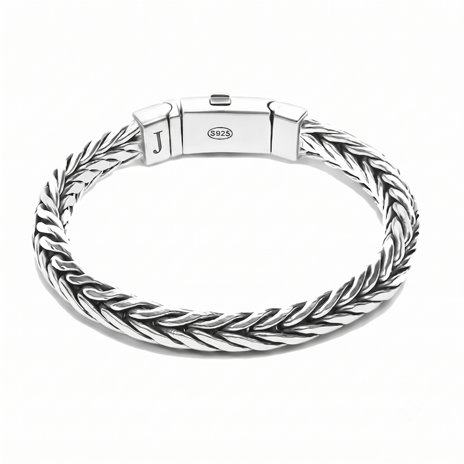 Lesi - Tight Braided Silver Bracelet