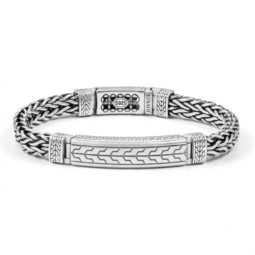 Arno - Handmade Silver Braided Bracelet