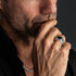 Troy  Black Stone 925 Silver Ring 6