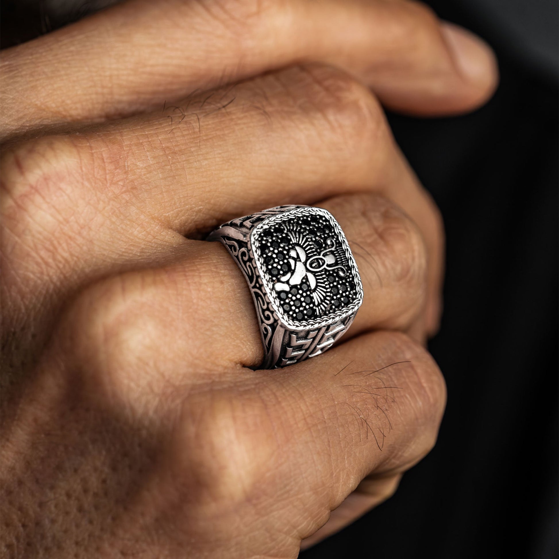 Horus  Faravahar 925 Silver Ring 6