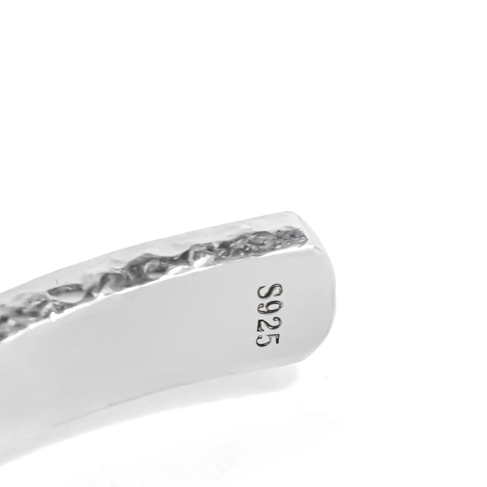Lugo  Handmade Hammered Silver Bangle Bracelet 3