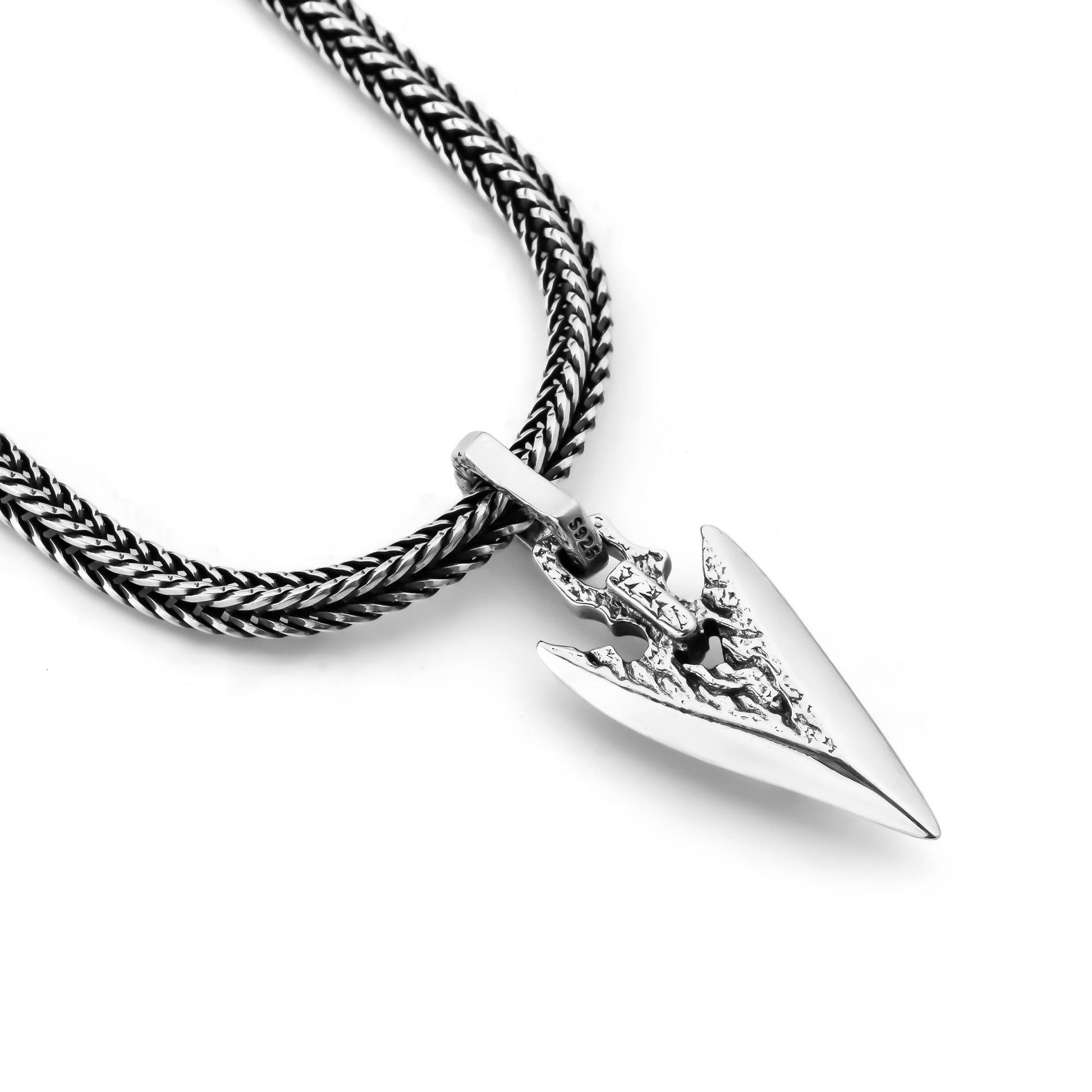Lyon  Silver Handmade Arrowhead Pendant 2