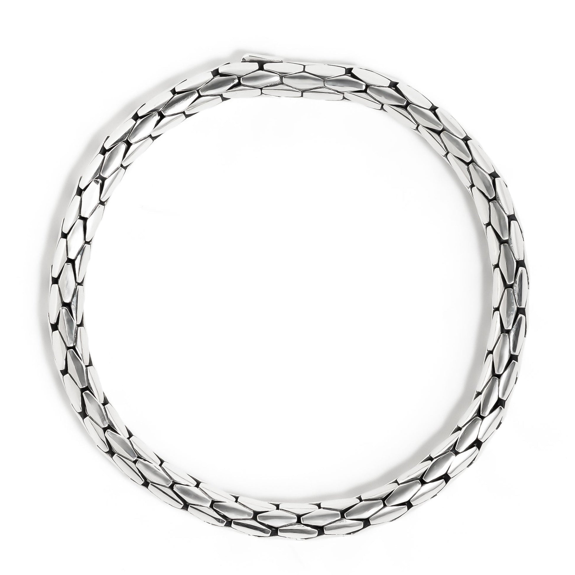 Roma  Silver Snake Scale Elegant Bracelet 3