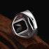 Arco  925 Silver Statement Ring with Black Stone 4