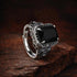 Nero  Black Stone 925 Silver Signet Ring