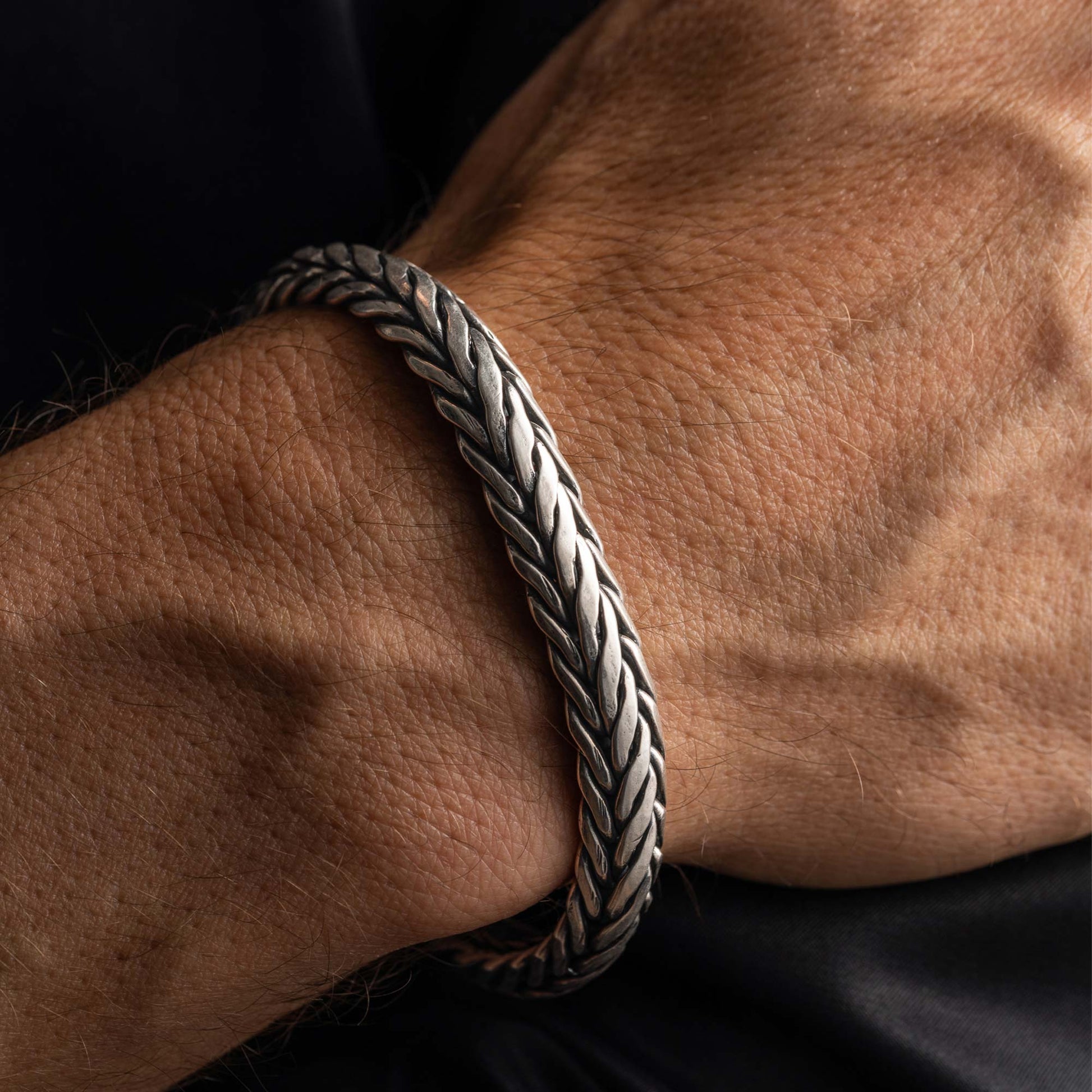 Lesi  Tight Braided Silver Bracelet 5