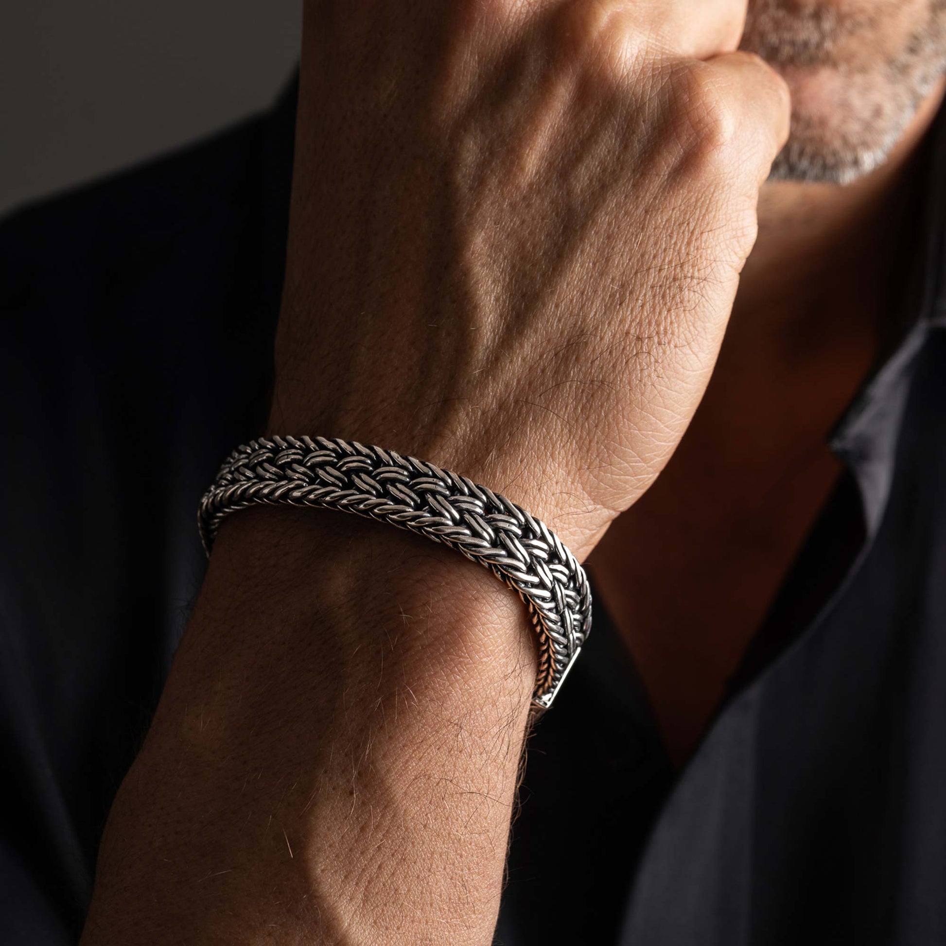 Marlo  Wide Woven Chain Bracelet 6