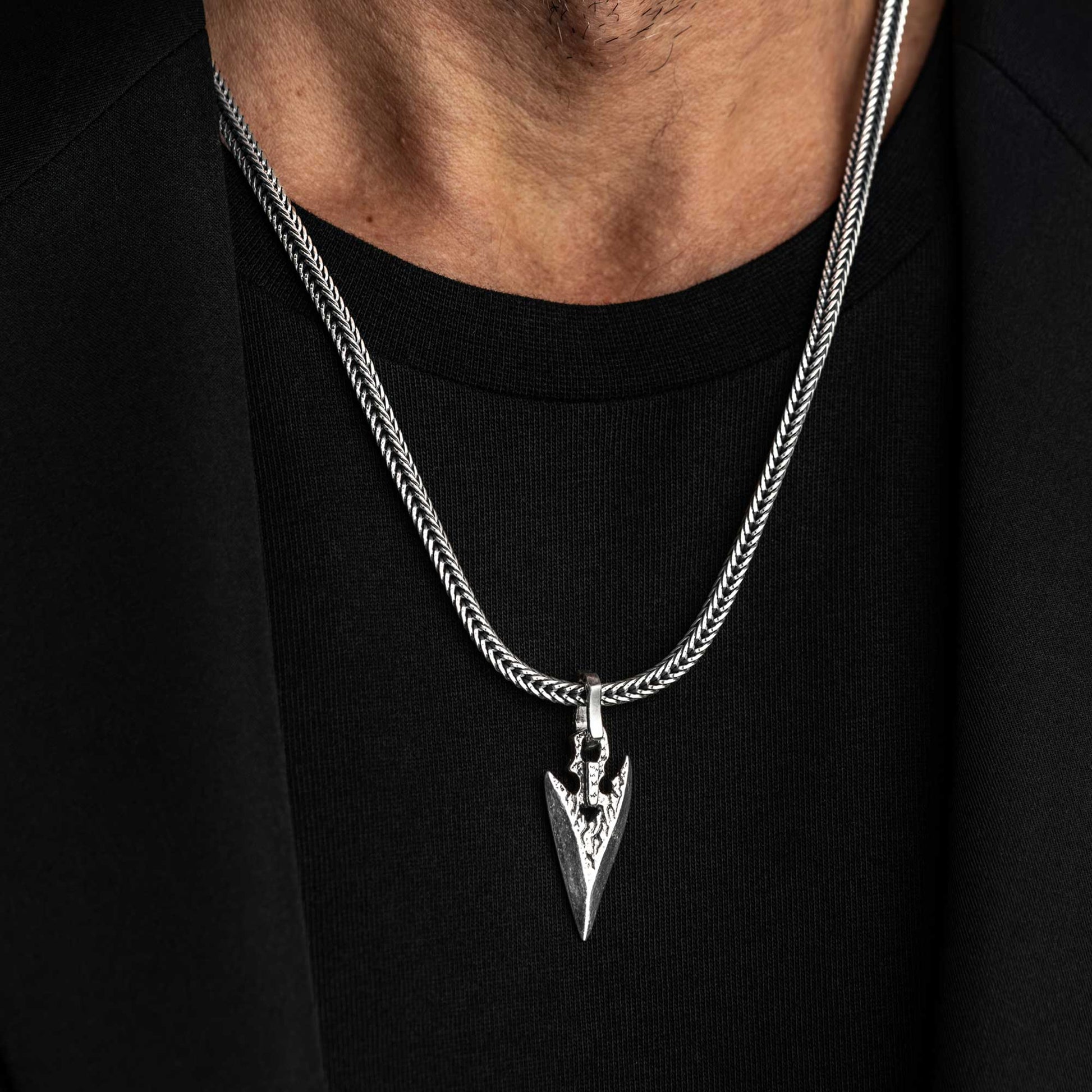 Lyon  Silver Handmade Arrowhead Pendant 5