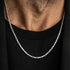 Alfo  Bamboo Silver Chain Necklace