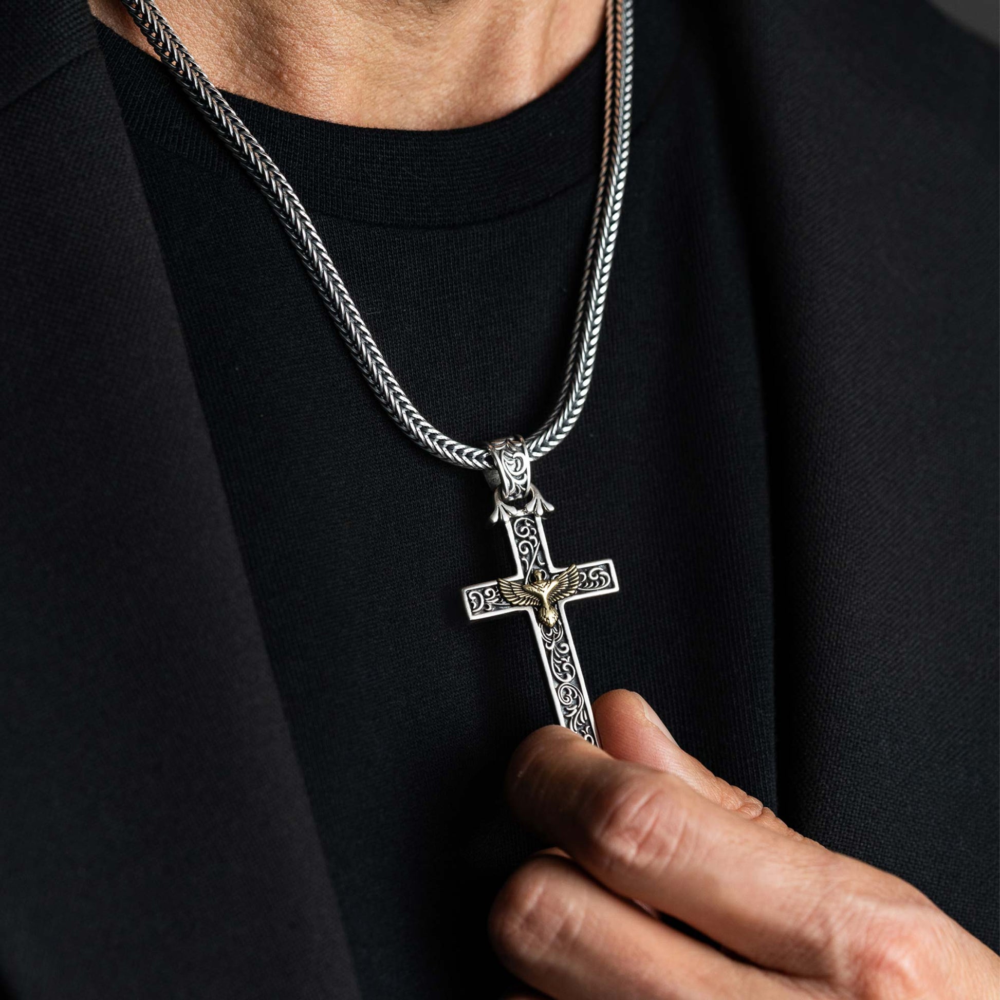 Cervia  Silver Cross Pendant 8