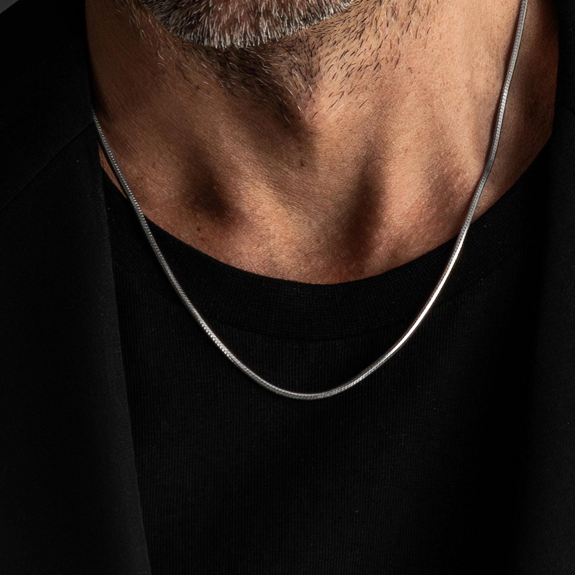 Fuli  Snake Bone Slim Chain Necklace 2