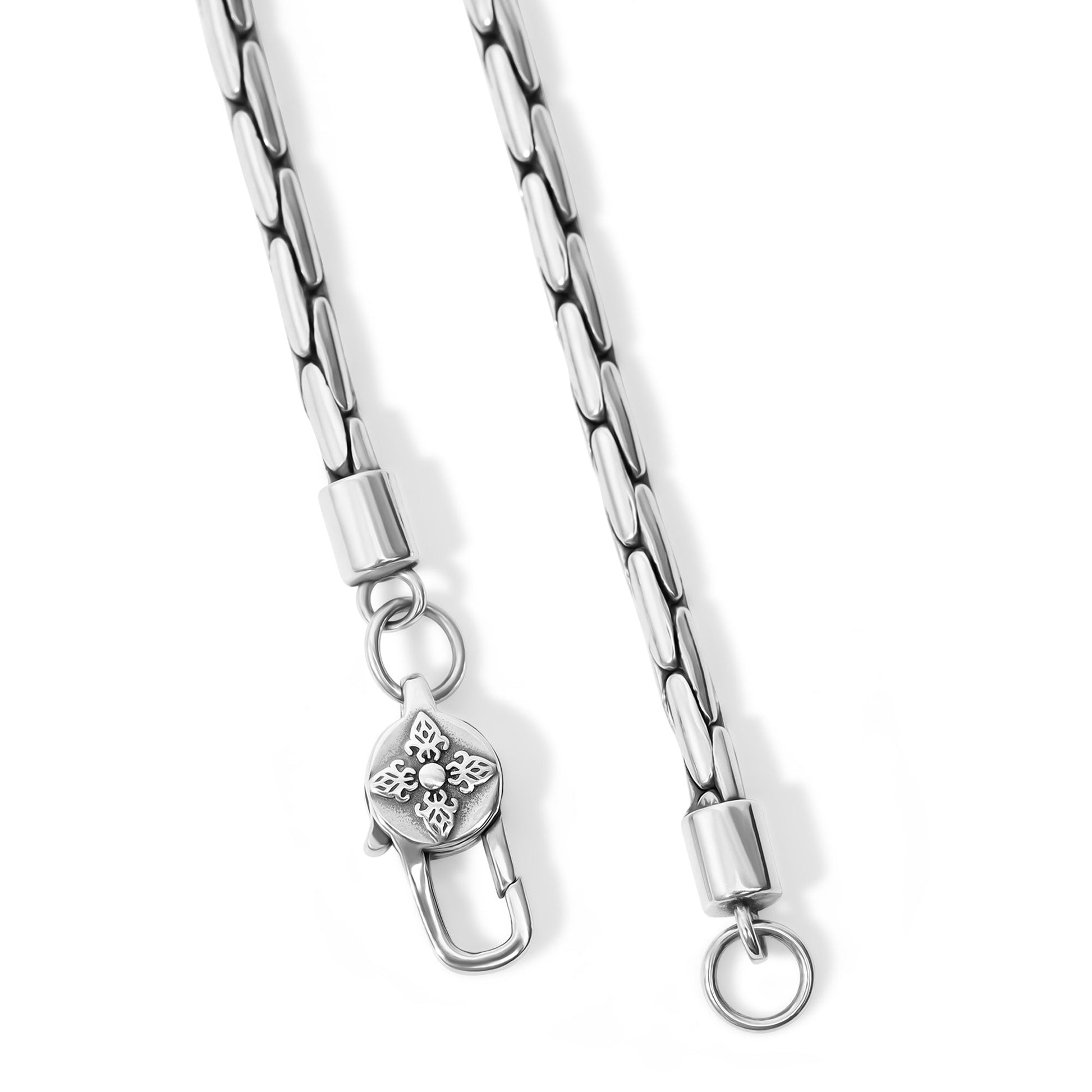 Alfo  Bamboo Silver Chain Necklace 4