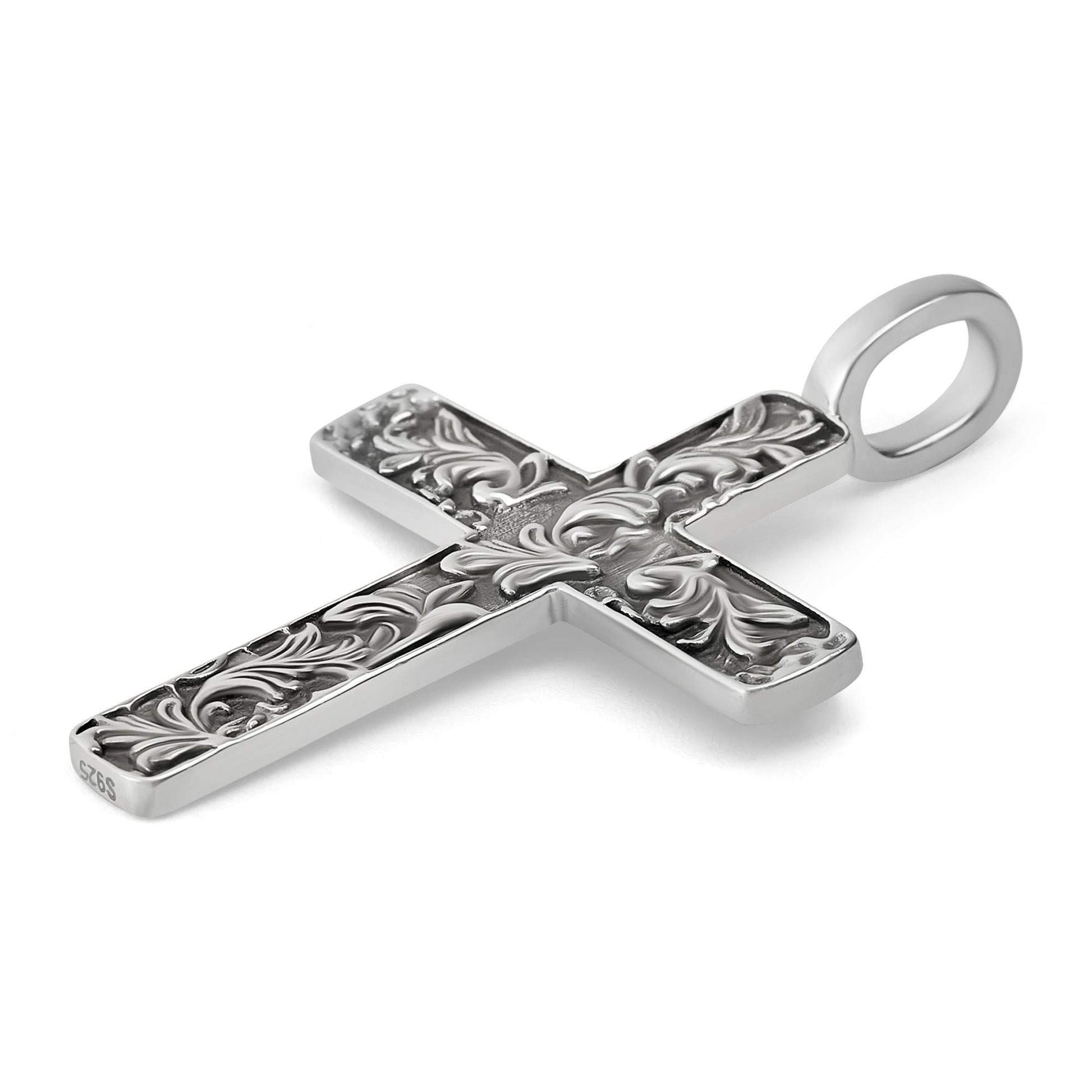 Norcia  Silver Cross Eagle Pendant 6