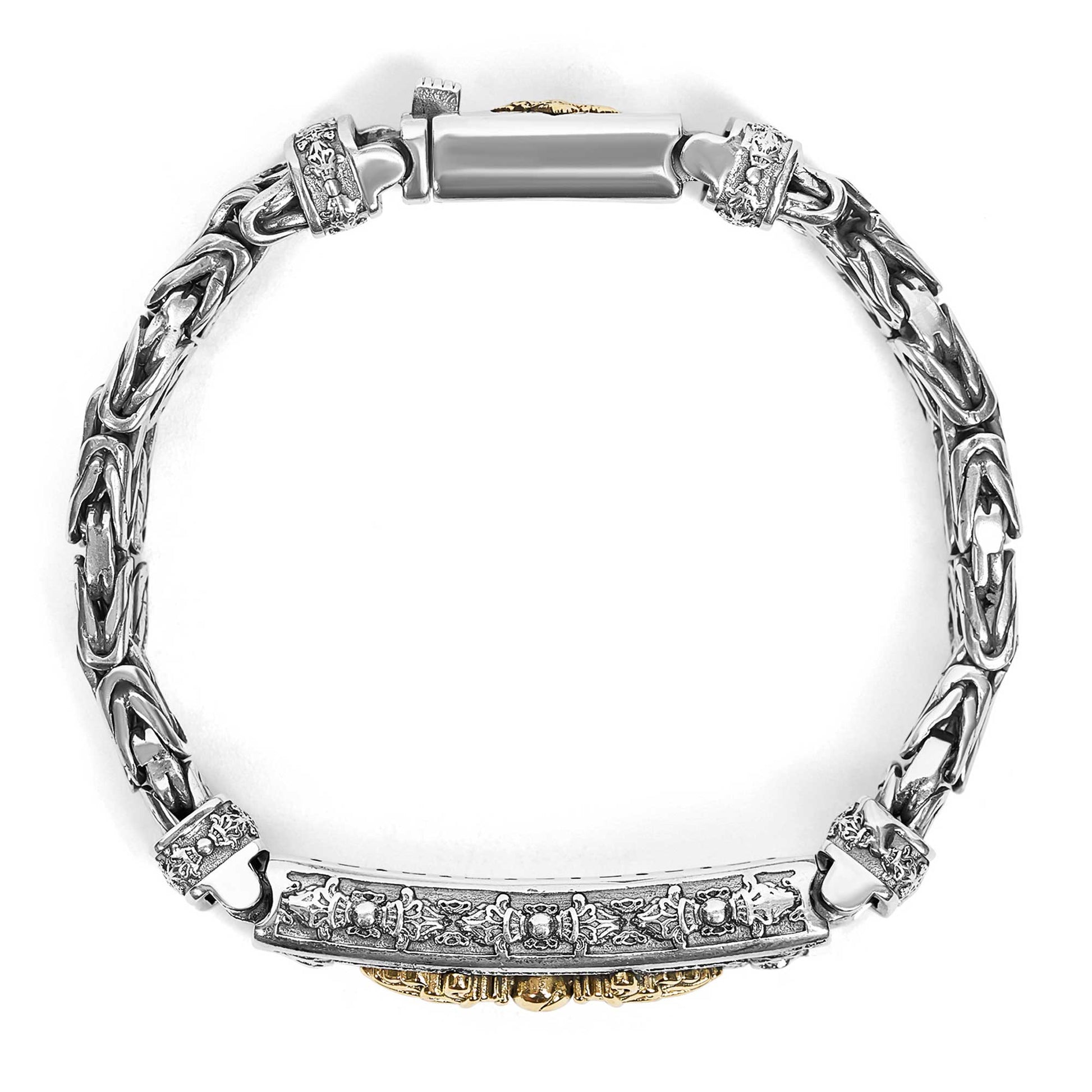 Poseidon  Silver Handmade Old Fashioned Bracelet 3