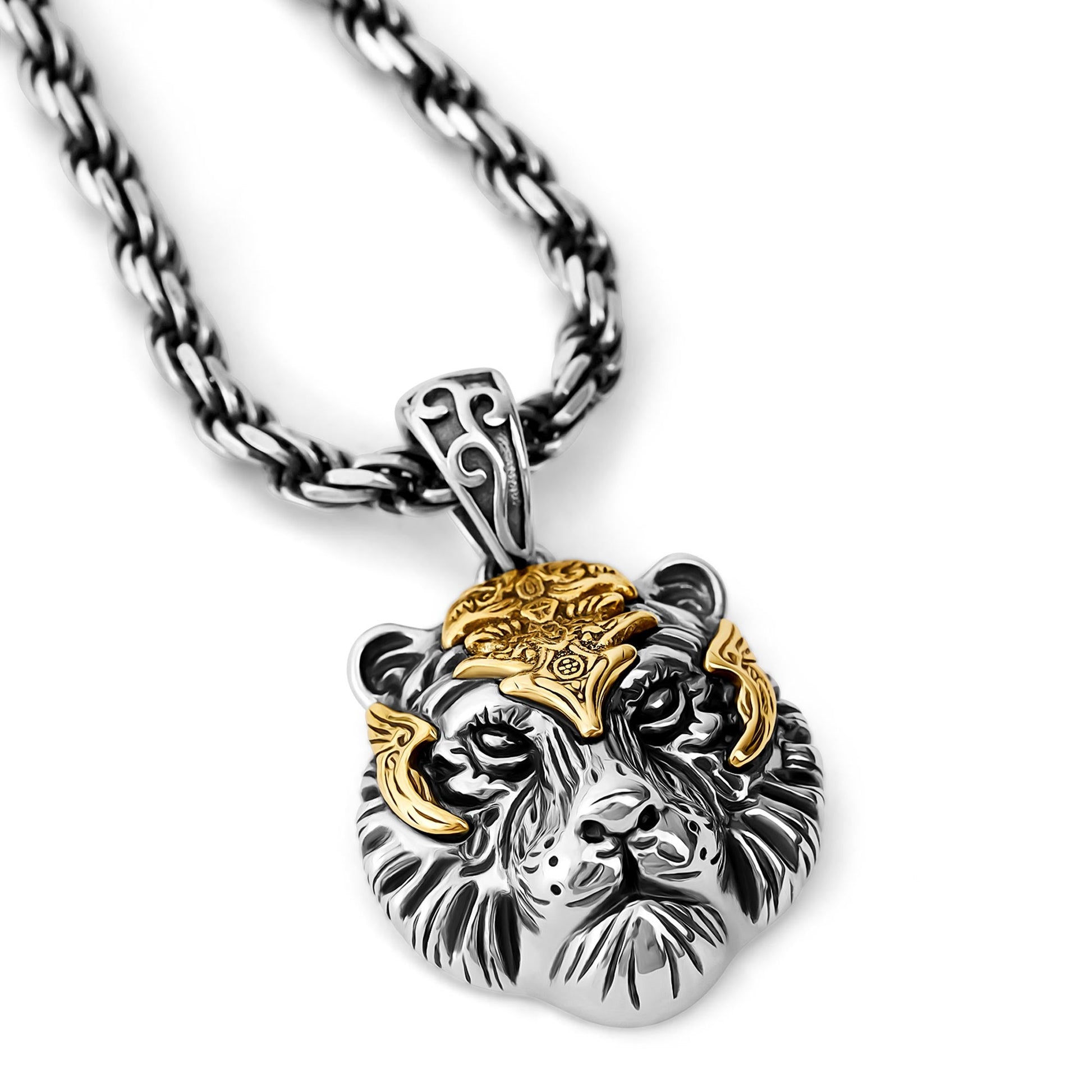 Anzio  Silver Tiger Pendant 2
