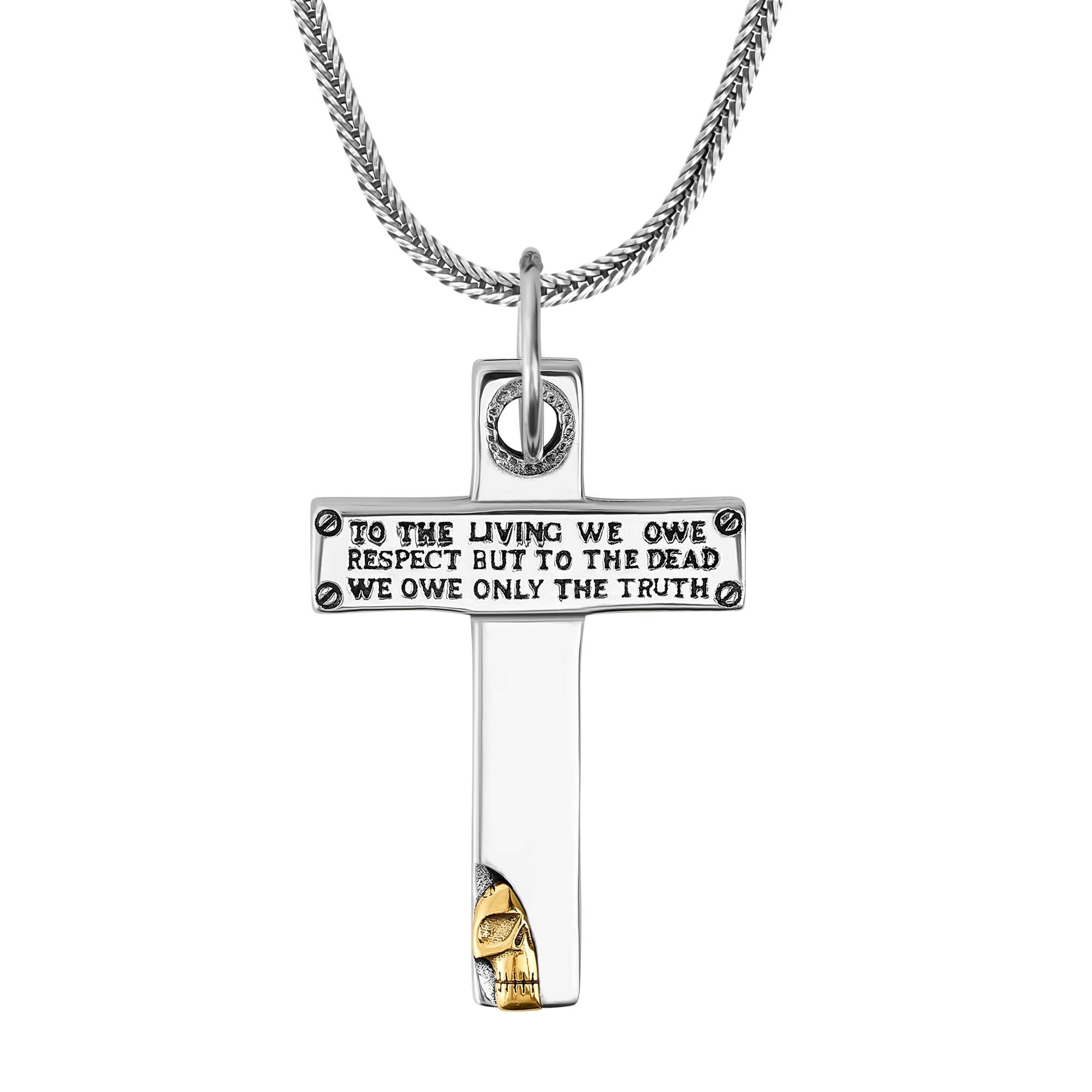 Salerno  Silver Cross Letter Pendant