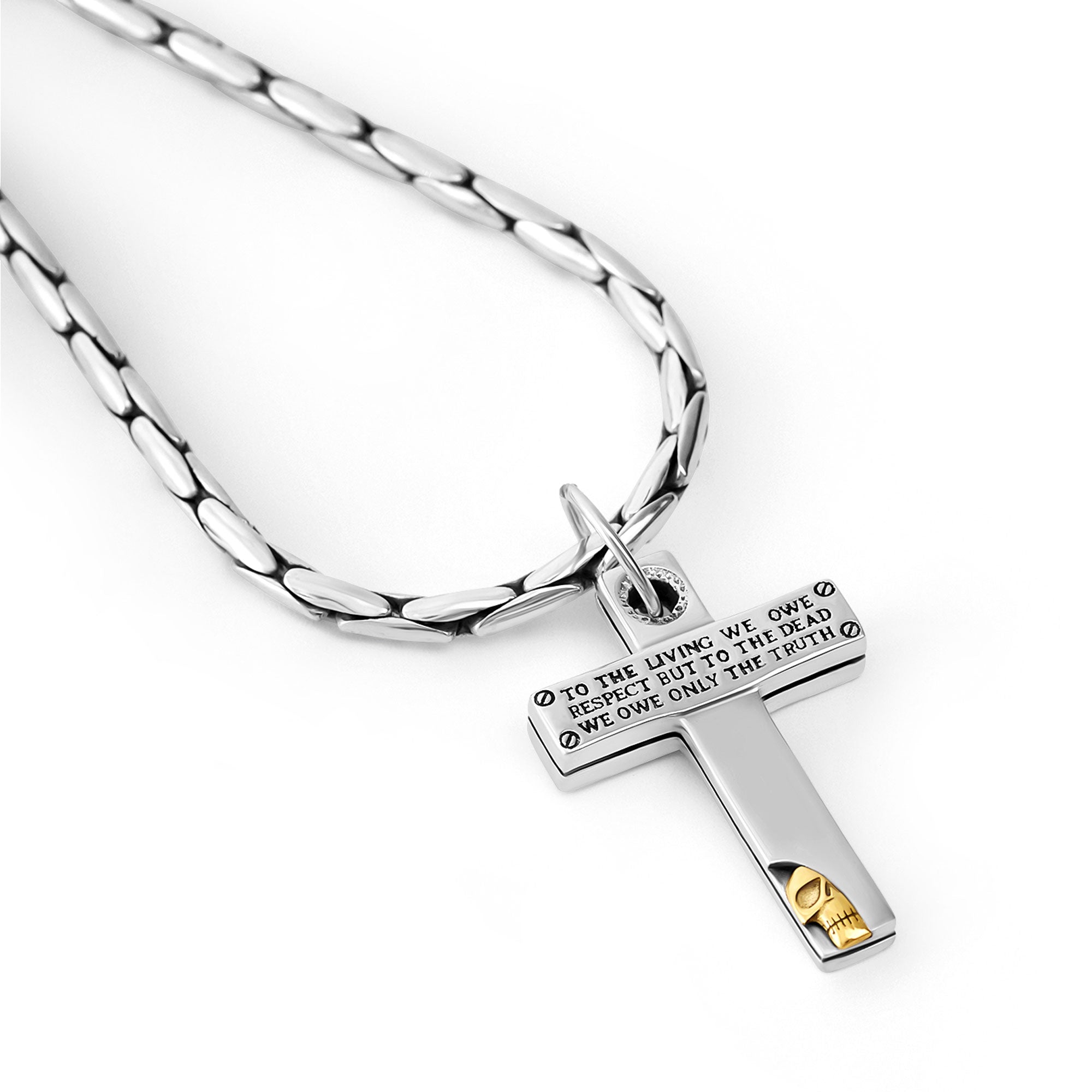 Salerno  Silver Cross Letter Pendant 2