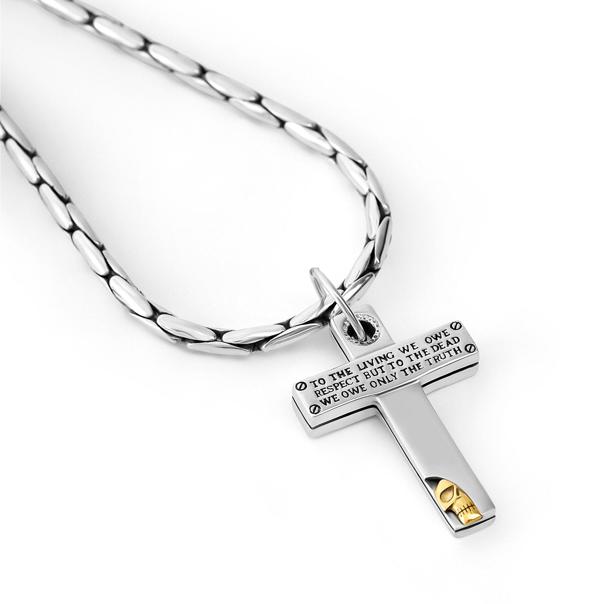 Salerno  Silver Cross Letter Pendant 2