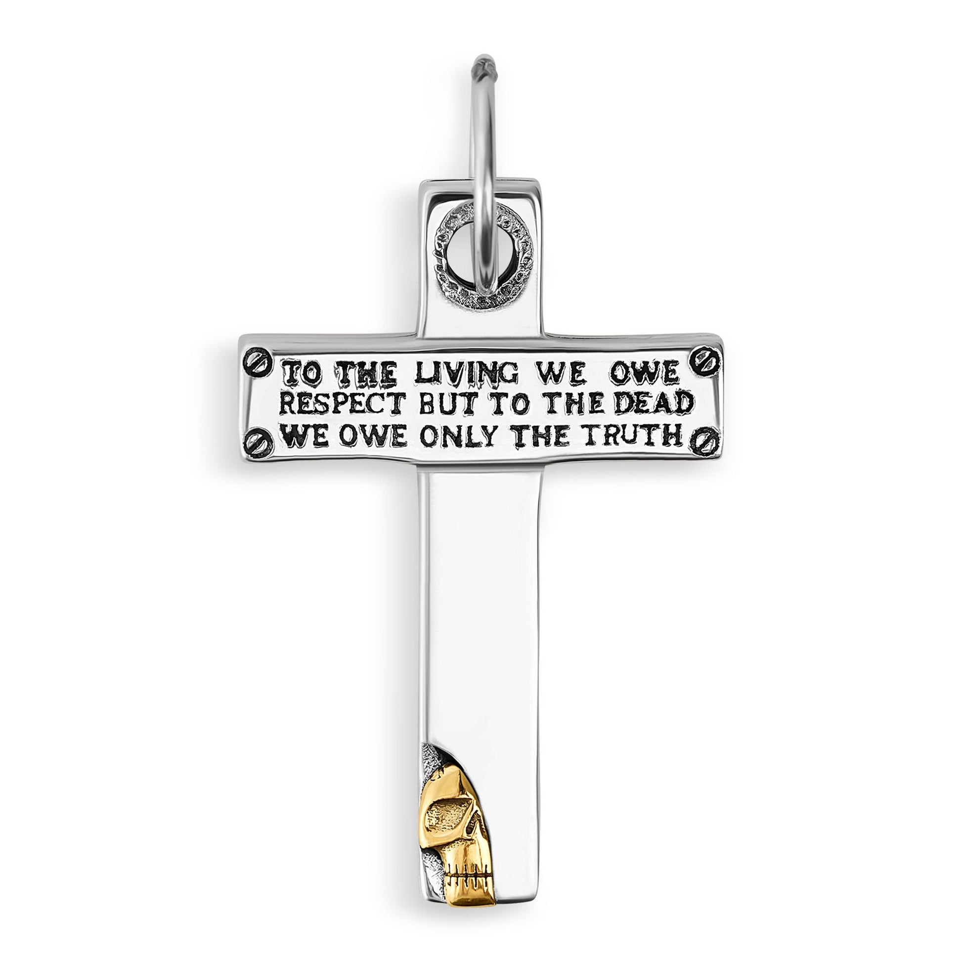 Salerno  Silver Cross Letter Pendant 3
