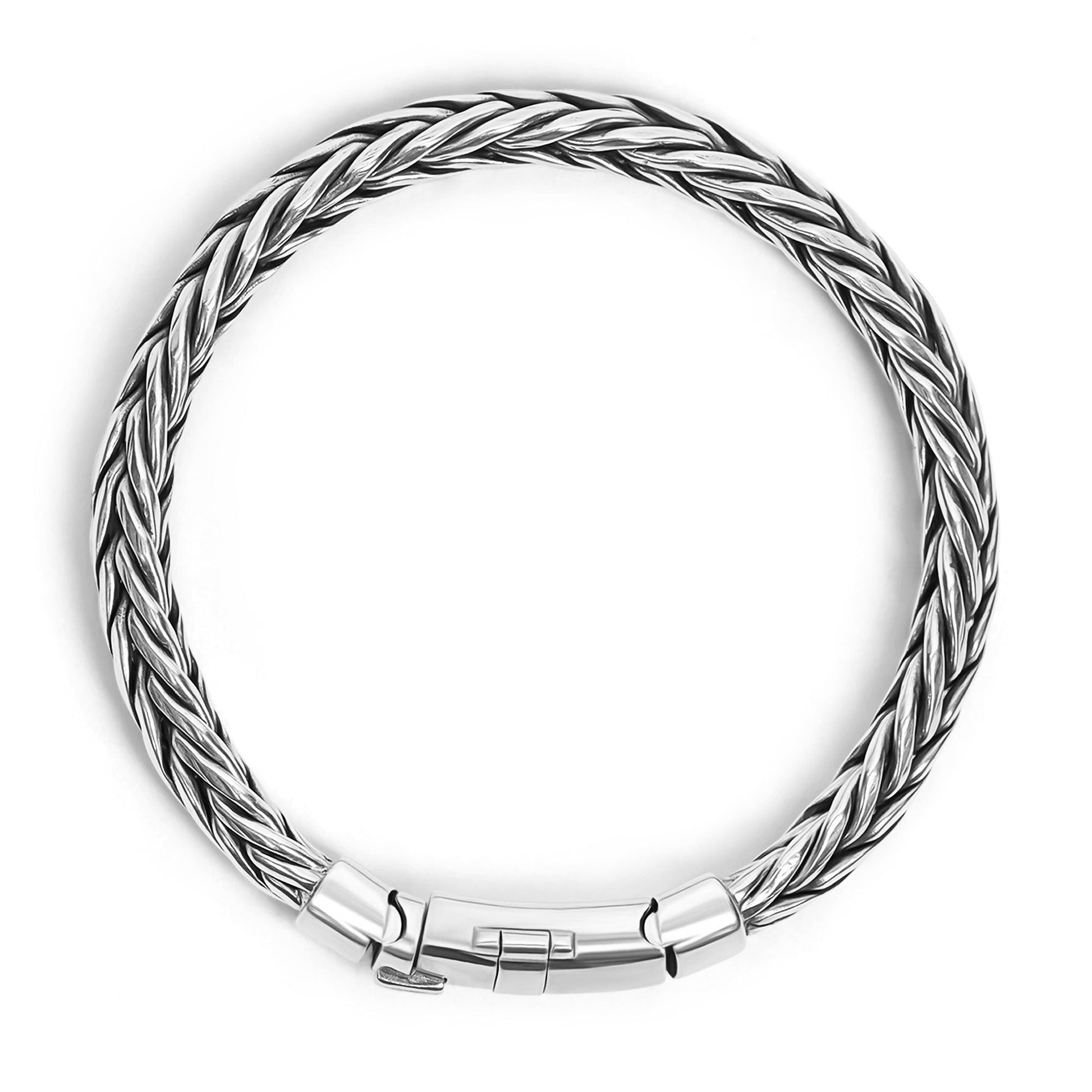 Lesi  Tight Braided Silver Bracelet 3