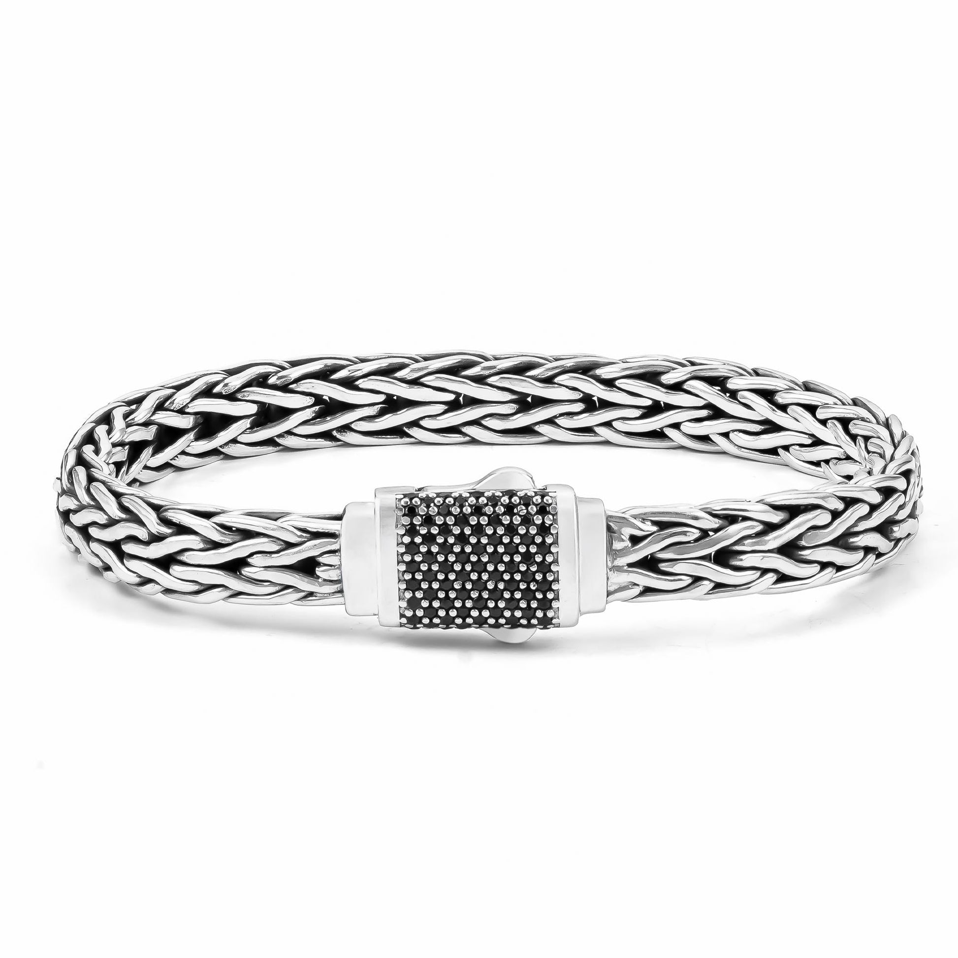 Torro  Handmade Silver Woven Bracelet