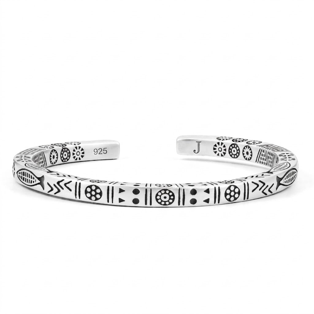 Como - Silver Bangle Bracelet